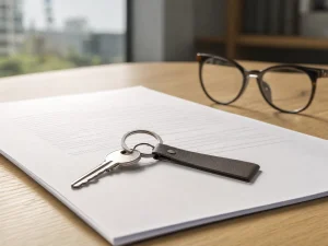 Llaves y contrato de compraventa de una vivienda en Mallorca