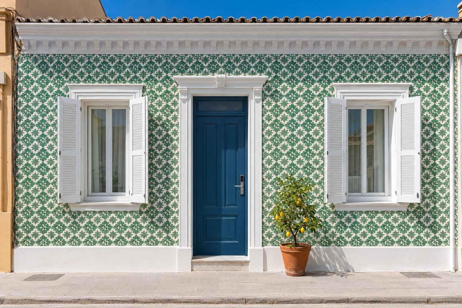 Casa del Cabanyal con fachada de azulejos y una puerta de seguridad nueva y cerrada: lo que hay que saber del delito de robo en Valencia