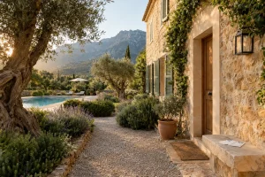 Finca de piedra restaurada al pie de la Tramuntana con cartas con sellos extranjeros en el banco: herencia de extranjeros en Mallorca